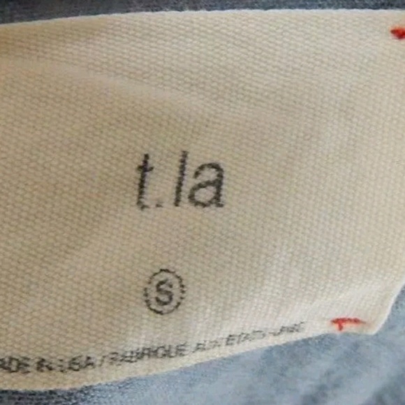 T.La Anthro Lace Up Swing Tee Blue Gray - Picture 2 of 4